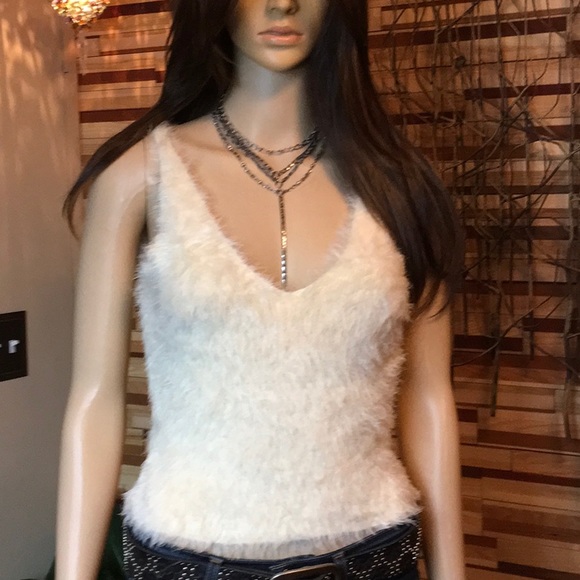 PEARL WHITE CROPPED TANK TOP - Picture 2 of 8